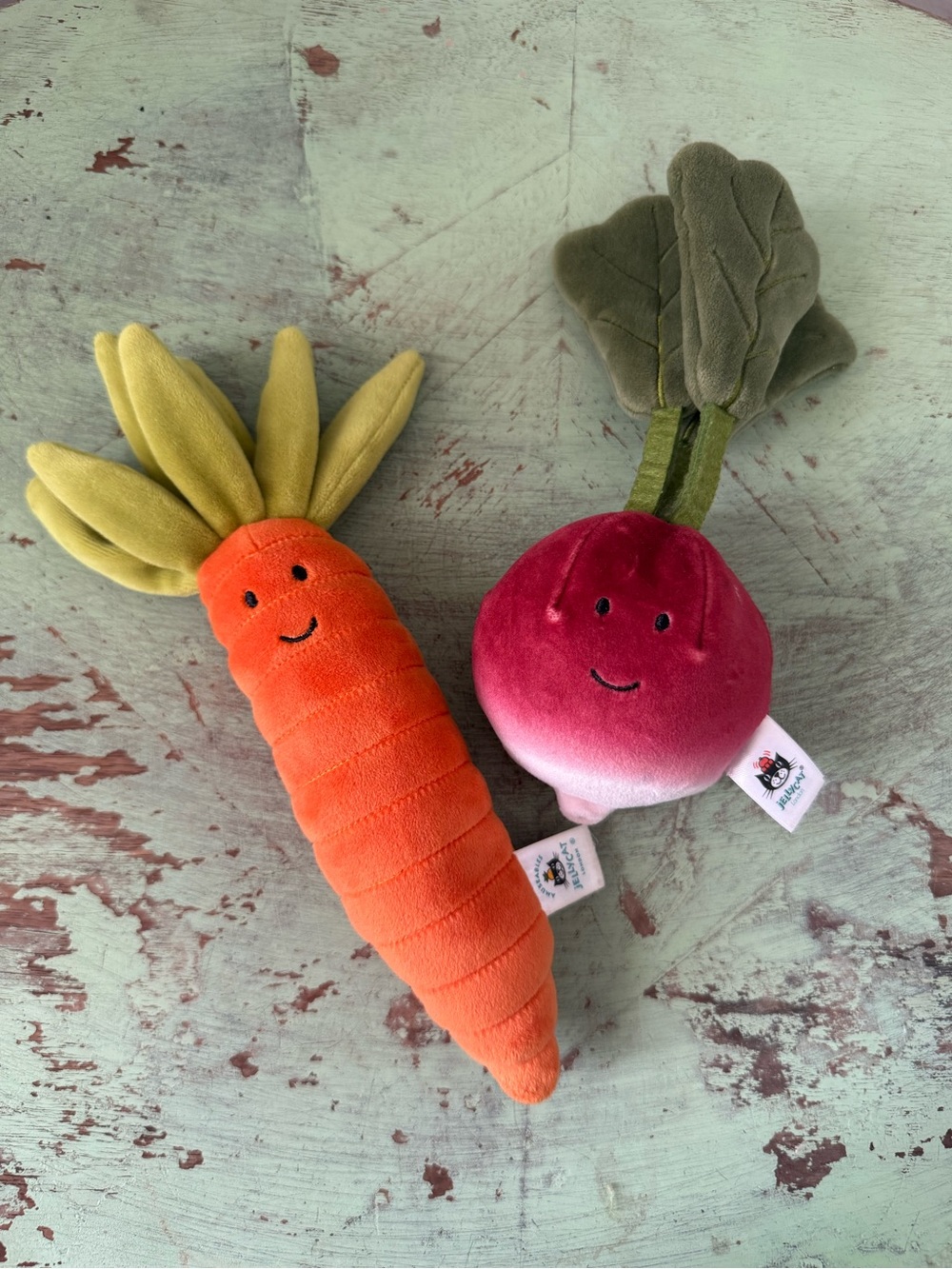 Jellycat Vivacious Vegetable Radish and Carrot Set